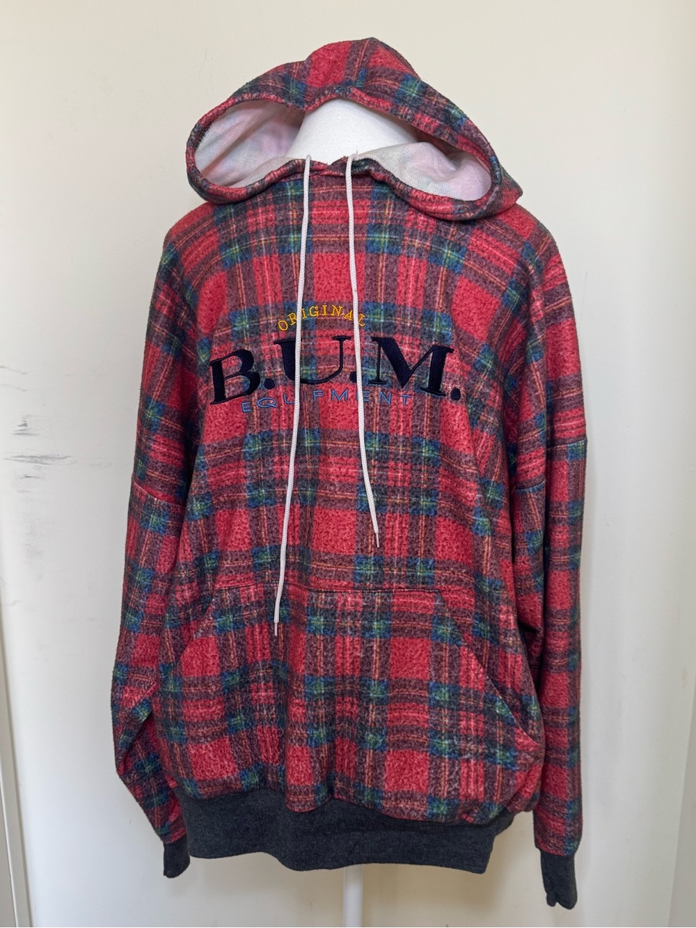 3/$30 B.U.M. Plaid Hoodie